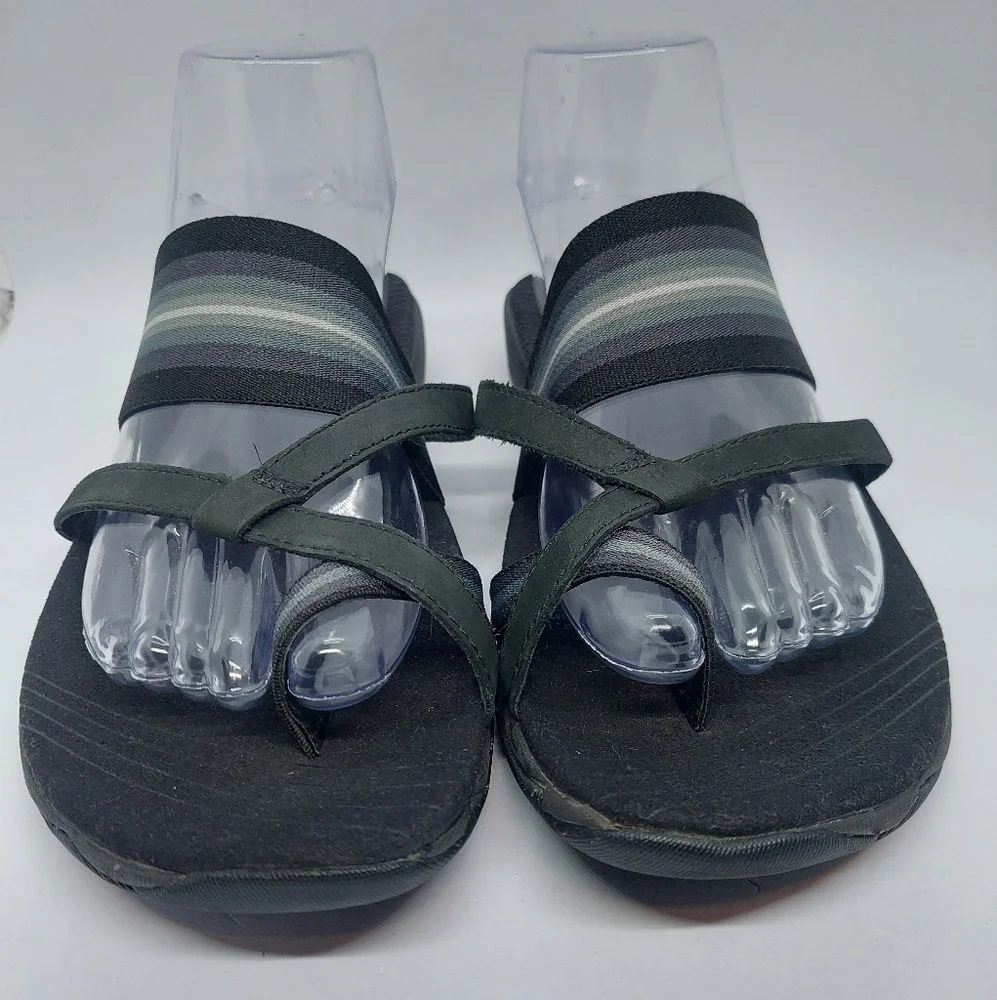 Merrell Zinnia Women's Sandal Black Synthetic Size 10 Slip-On Casual Shoes